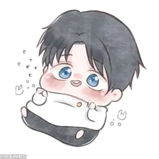 ⚪️ e087b912 Chibi, Imut, Kawaii, Anime, Manga, Kartun, Karakter whatsapp sticker