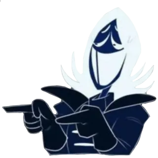 🌟 35a6faa9 การ์ตูน, ตัวละคร, ชี้, นิ้วเป็นปืน whatsapp sticker