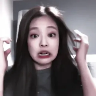 😳 5ae0f80d mulher, asiática, chocada, rosto, engraçado, assustada telegram sticker