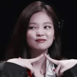 🤗 6f363fab Jennie K-pop, cantor, fofo, piscadela, corações com os dedos, coreano telegram sticker