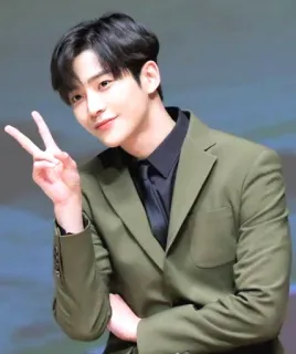 ✌️ 8e081aae homem, fato, paz, coreano, ator whatsapp sticker