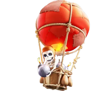 🎈 35b85916 Clash of Clans шар, бомбы, скелет, Clash of Clans, мобильная игра telegram sticker