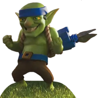 😆 35bc32c2 Goblin Clash of Clans гоблин, clash of clans, мобильная игра, персонаж, зеленый, фэнтези telegram sticker