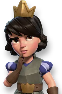 🤔 6aba83ee Princess Clash Royale принцесса, clash royale, корона, королева, персонаж telegram sticker