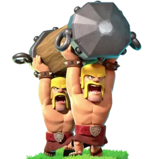👊 86253456 Giant Clash of Clans гигант, Clash of Clans, игра, мобильный, фэнтези, война telegram sticker