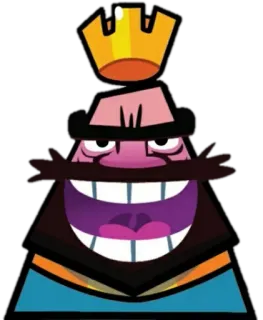 😠 bed0a373 King Clash Royale игра, король, clash, royale, корона telegram sticker
