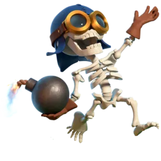 💣 e513684e скелет, бомбер, Clash of Clans, бомба, мультфильм telegram sticker