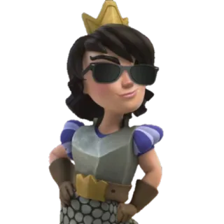 😎 e82098aa Princess Clash Royale принцесса, clash royale, игра, корона, персонаж telegram sticker