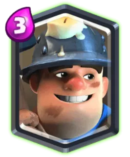 🏷 810fb021 Miner Clash Royale 광부, 삽, 헬멧, 게임, 캐릭터 telegram sticker