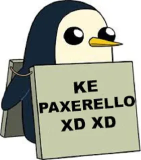 🐧 4e98c1ea KE PAXERELLO XD XD penguin, cartoon, spanish, animal, meme telegram sticker