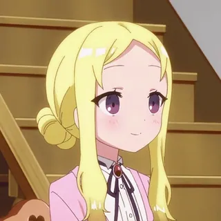 😡 1ac63cd5 anime, rambut pirang, gadis anime, imut, kartun, tersenyum whatsapp sticker