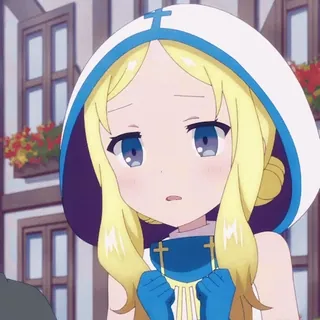 😱 4908b472 anime, gadis, rambut pirang, mata biru, karakter, imut, hoodie whatsapp sticker