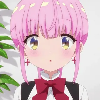 🙂 902079e0 Anime, Imut, Rambut Pink, Kartun, Animasi, Wanita, Karakter whatsapp sticker