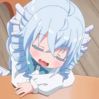 🥱 93c9d530 Anime, Lucu, Kartun, Mengantuk, Chibi whatsapp sticker