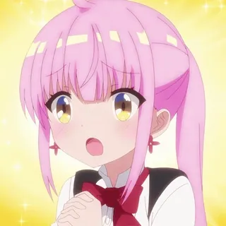 🙏 b3475149 anime, gadis, imut, rambut merah muda, kawaii whatsapp sticker