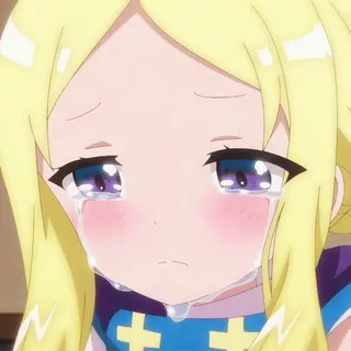 😭 b5db2925 Anime, Menangis, Sedih, Air mata, Gadis, Karakter whatsapp sticker