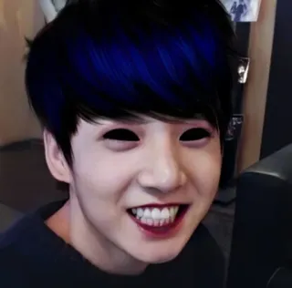 👽 06048ba2 ホラー, 怖い, 悪魔, 不気味, 目, 歯, 暗い, 邪悪 telegram sticker