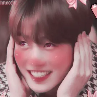 👽 b3864594 innocent 無邪気, 可愛い, 照れる, 人, 顔, 可愛い telegram sticker