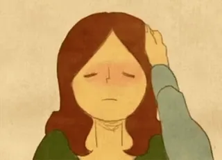 😘 bdc53d25 mulher, desenho animado, afeição, toque, amor telegram sticker