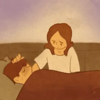 😘 fc541a76 amor, casal, cuidado, relacionamento, dormindo, ternura, afeição telegram sticker