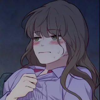 ✨ 1b2eb7de 女性, 表情, 疲れた, 漫画, 人, 女性 telegram sticker