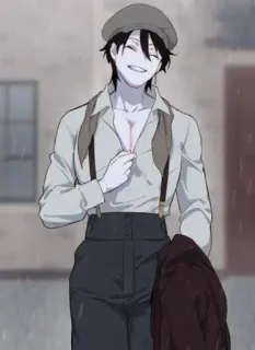 🛐 57b6c9a4 アニメ, 男, 笑顔, キャラクター, 漫画, イラスト telegram sticker