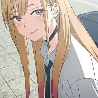 ❤️ fc14aeb6 Marin Kitagawa My Dress-Up Darling アニメ, キャラクター, 女子高生, かわいい, 女の子, 日本アニメ telegram sticker