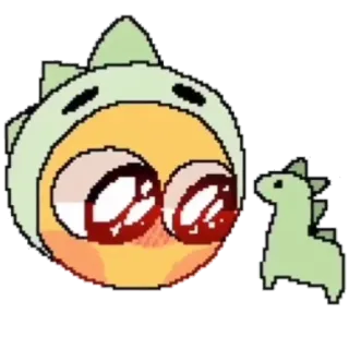 🦕 1f4b6427 Эмодзи, Милый, Динозавр, Каваий, Пиксель арт, Стикер telegram sticker