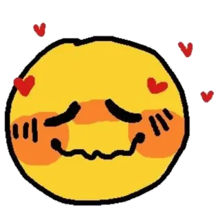 💖 4d3fc440 Эмодзи, Счастливый, Румянец, Милый, Любовь, Мультфильм telegram sticker