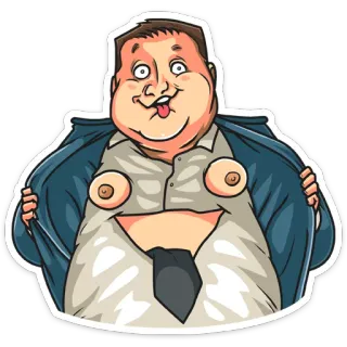 😋 d6f902e1 funny, cartoon, man, obscene, offensive telegram sticker