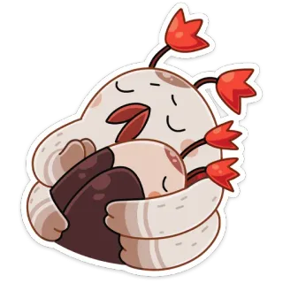 🤗 1b0cc3eb 贴纸, 怪物, 可爱, 拥抱, 卡通, 友好 telegram sticker