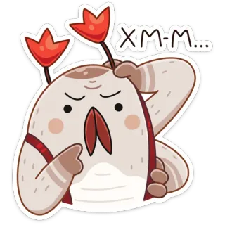 🤔 85917ca8 XM-M... 贴纸, 螃蟹, 卡通, 可爱, 表情, XM-M telegram sticker