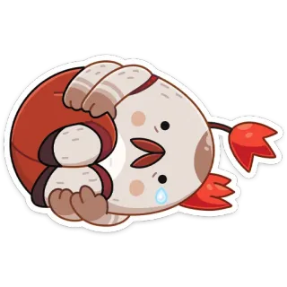 😭 ca4a83d7 卡通, 难过, 哭泣, 动物, 可爱, Q版 telegram sticker