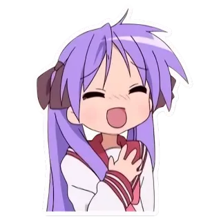 😂 0fda5328 Konata Izumi Lucky Star อนิเมะ, น่ารัก, ผู้หญิง, Lucky Star, โคนะตะ telegram sticker