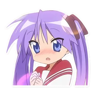 😳 9187a0ad อนิเมะ, มังงะ, น่ารัก, ผู้หญิง, เขิน telegram sticker