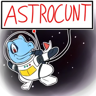 ✨ 8974dd04 ASTROCUNT cartoon, offensive, space, astronaut, animal, vulgar whatsapp sticker