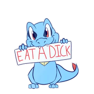 RudeTotodile whatsapp stickers