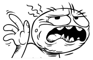 ⚽️ 8bac58fe Dibujo animado, Expresión, Enojado, Meme, Ilustración telegram sticker