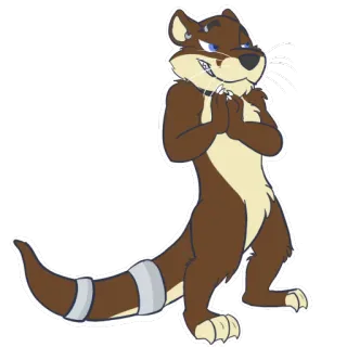 😏 5bc1e279 nutria, dibujo animado, animal, furry, personaje, mamífero, lindo telegram sticker