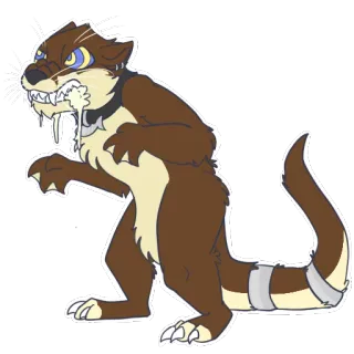😡 687b04c3 dibujos animados, nutria, animal, personaje telegram sticker