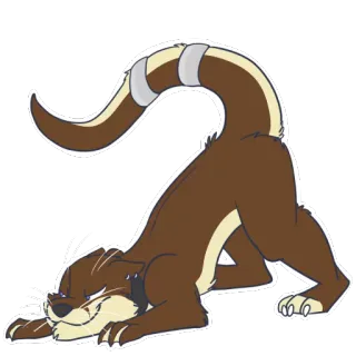 😏 73bbe483 nutria, animal, lindo, mamífero, marrón, juguetón, peludo telegram sticker
