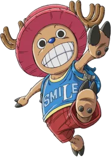 😃 3cb27d57 Tony Tony Chopper One Piece SMILE 动漫, 海贼王, 乔巴, 托尼托尼·乔巴, 驯鹿, 卡通 telegram sticker