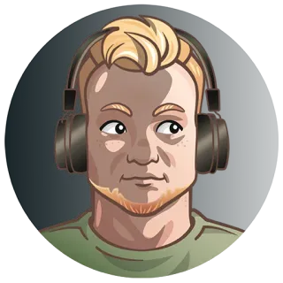 🌚 a1e76b47 orang, headphone, potret, kartun, stiker whatsapp sticker