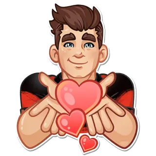 🥰 c791d65d 漫画, ハート, 愛, 愛情, 男, 可愛い, バレンタイン telegram sticker