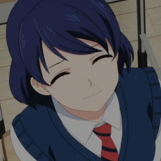 ➖ a8e0fa48 Anime, Mädchen, Schuluniform, Lächeln telegram sticker