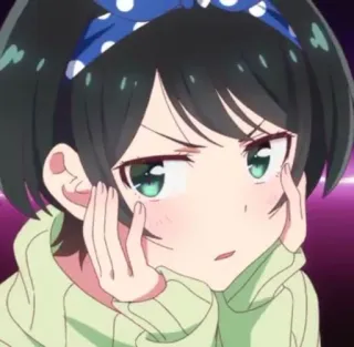 😒 01cc2717 chica anime, linda, dibujos animados, personaje whatsapp sticker