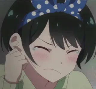 😣 0bbe3744 Anime, Triste, Llorando, Chica, Lágrimas, Molesta whatsapp sticker