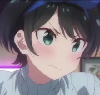 😤 10091061 anime, mujer, chica, retrato, dibujos animados, personaje whatsapp sticker