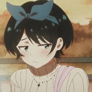 😒 25798767 Anime, Chica, Linda, Triste, Expresión, Puchero whatsapp sticker