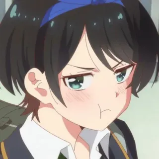 😕 27e2ea7b Anime, Chica, Uniforme escolar, Enojada, Puchero, Linda whatsapp sticker